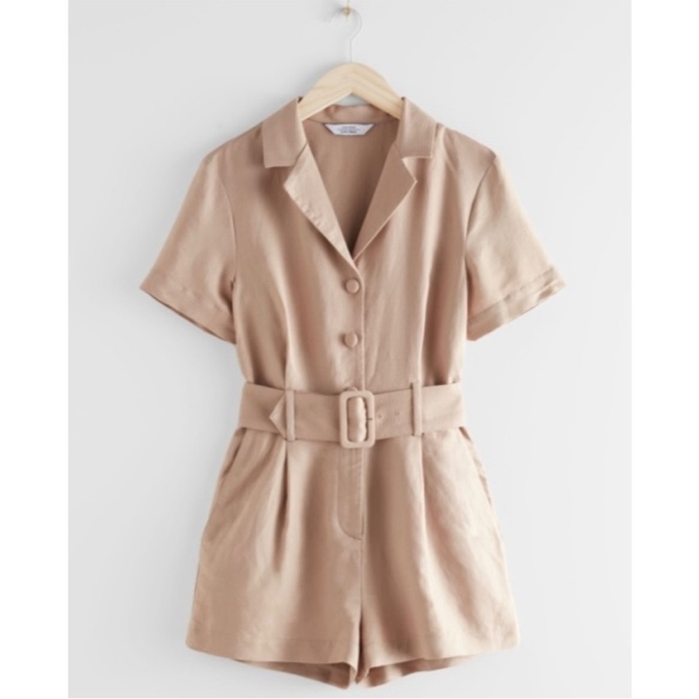 & Other Stories Belted Utility Romper
